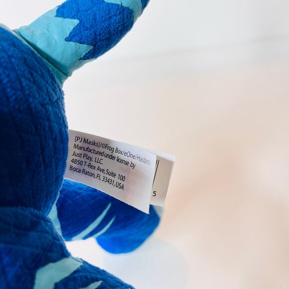 PJ MasK Val Greeter Cat Boy 15 Inches Tall Plush Stuffed Blue Shout Hooray Heart - Picture 5 of 5